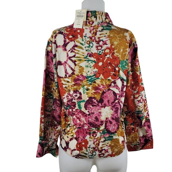Coldwater Creek Spice Floral Jacket Women Large NWT $69 - Picture 3 of 5
